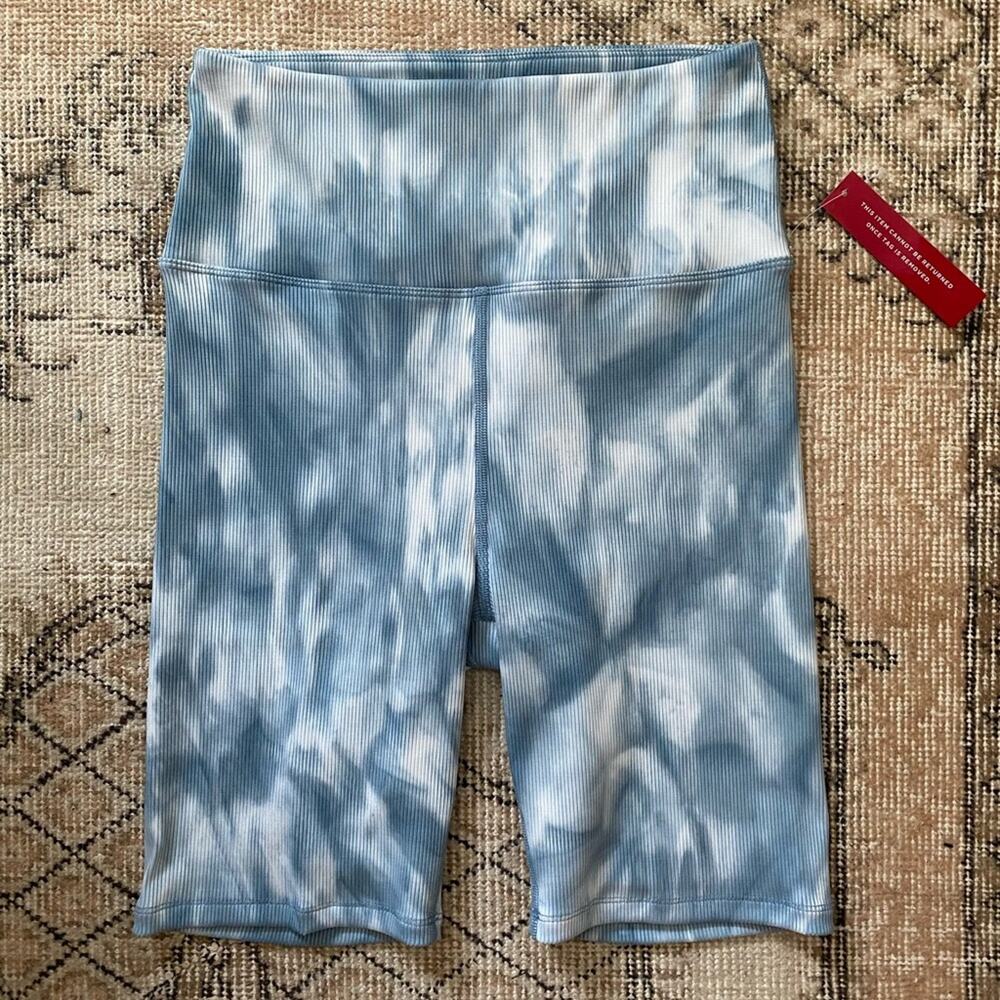 Carbon38 Tie Dye Ribbed Biker Shorts NWT